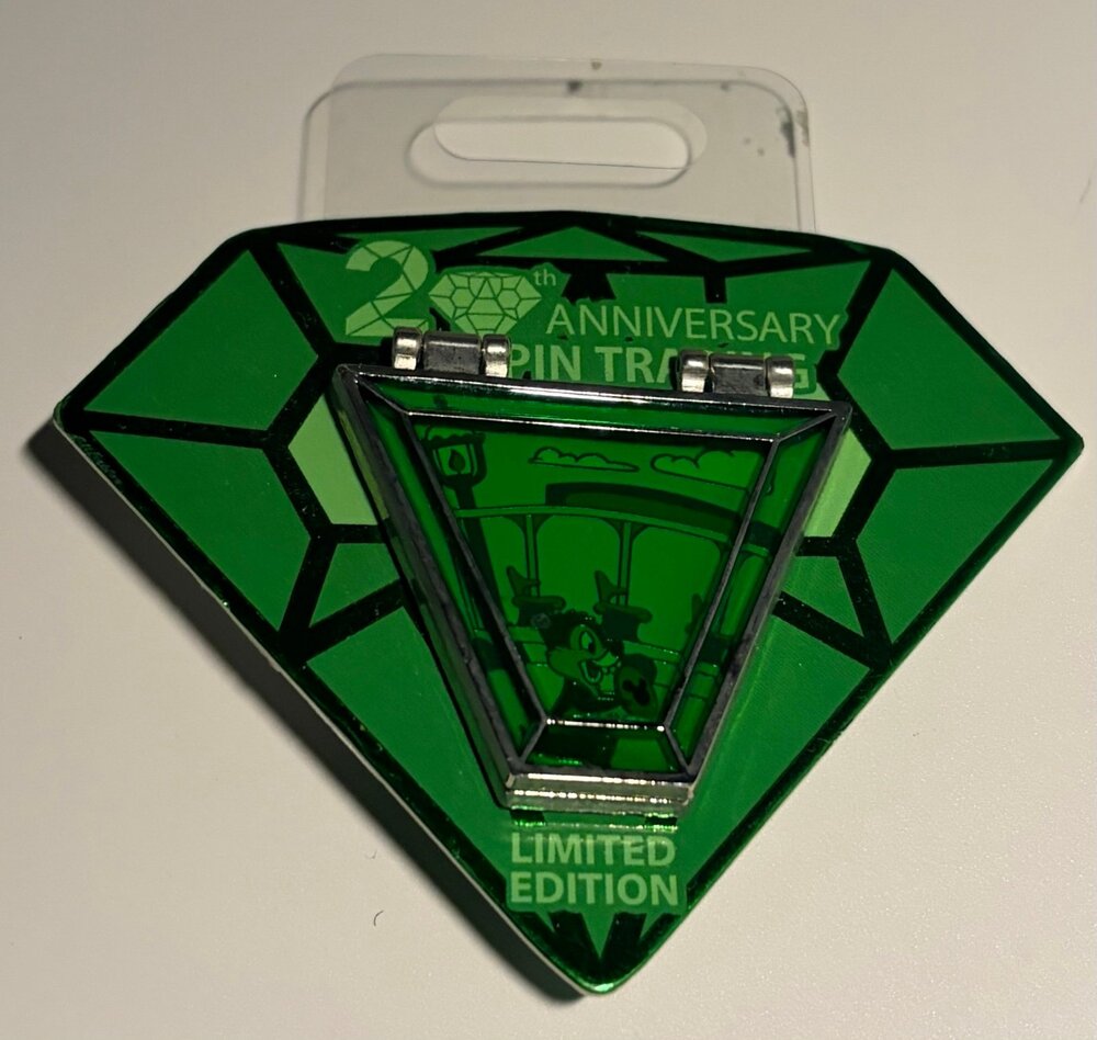 2020 Disney Store 20th Anniversary LE Pin Trading Emerald Green Pin; Dale.